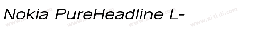 Nokia PureHeadline L字体转换